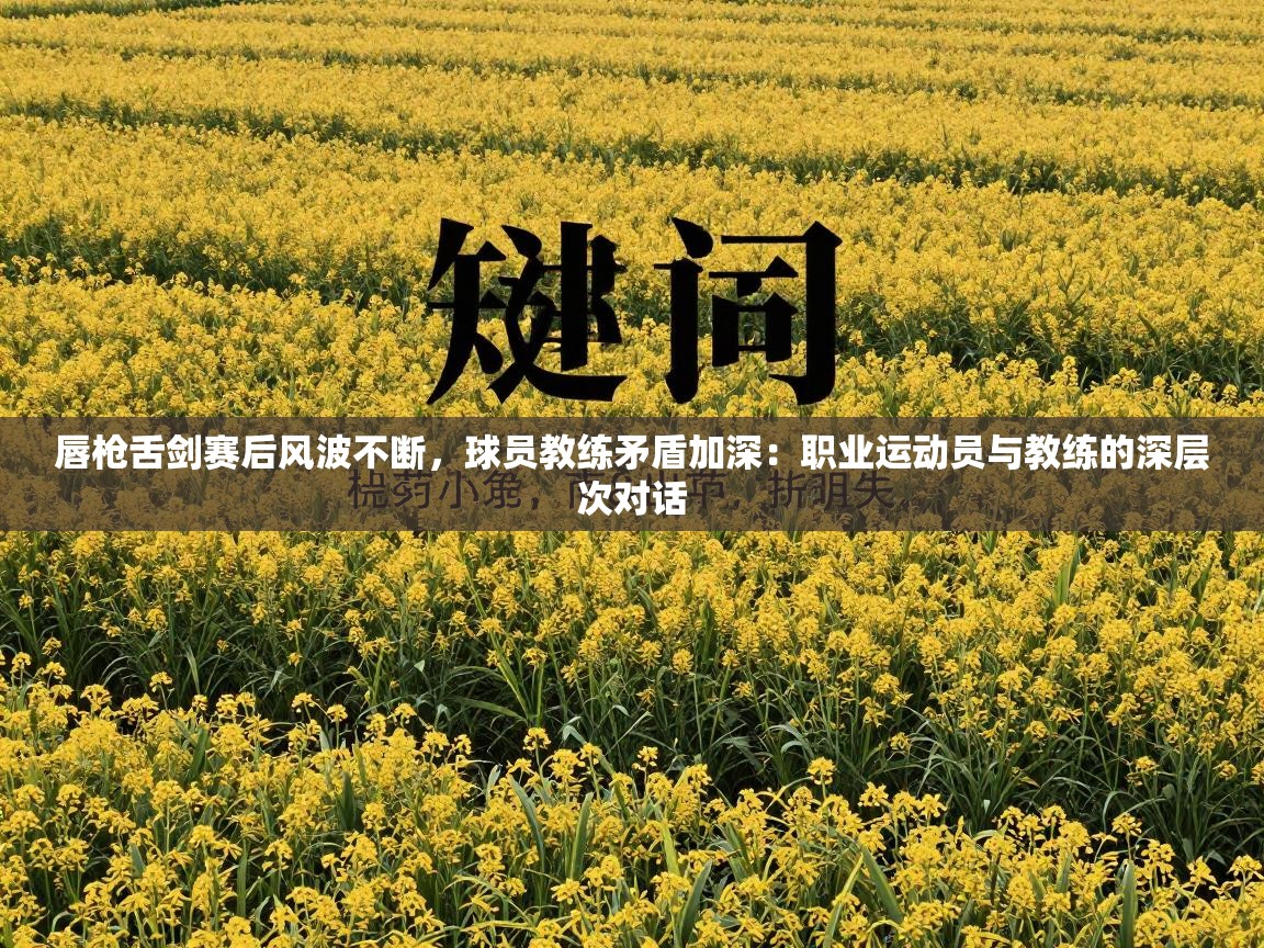 唇枪舌剑赛后风波不断，球员教练矛盾加深：职业运动员与教练的深层次对话  第1张